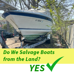 Salvage Boat from Land