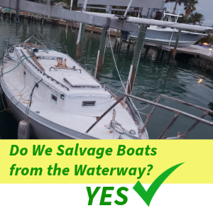Salvage Boat from Land